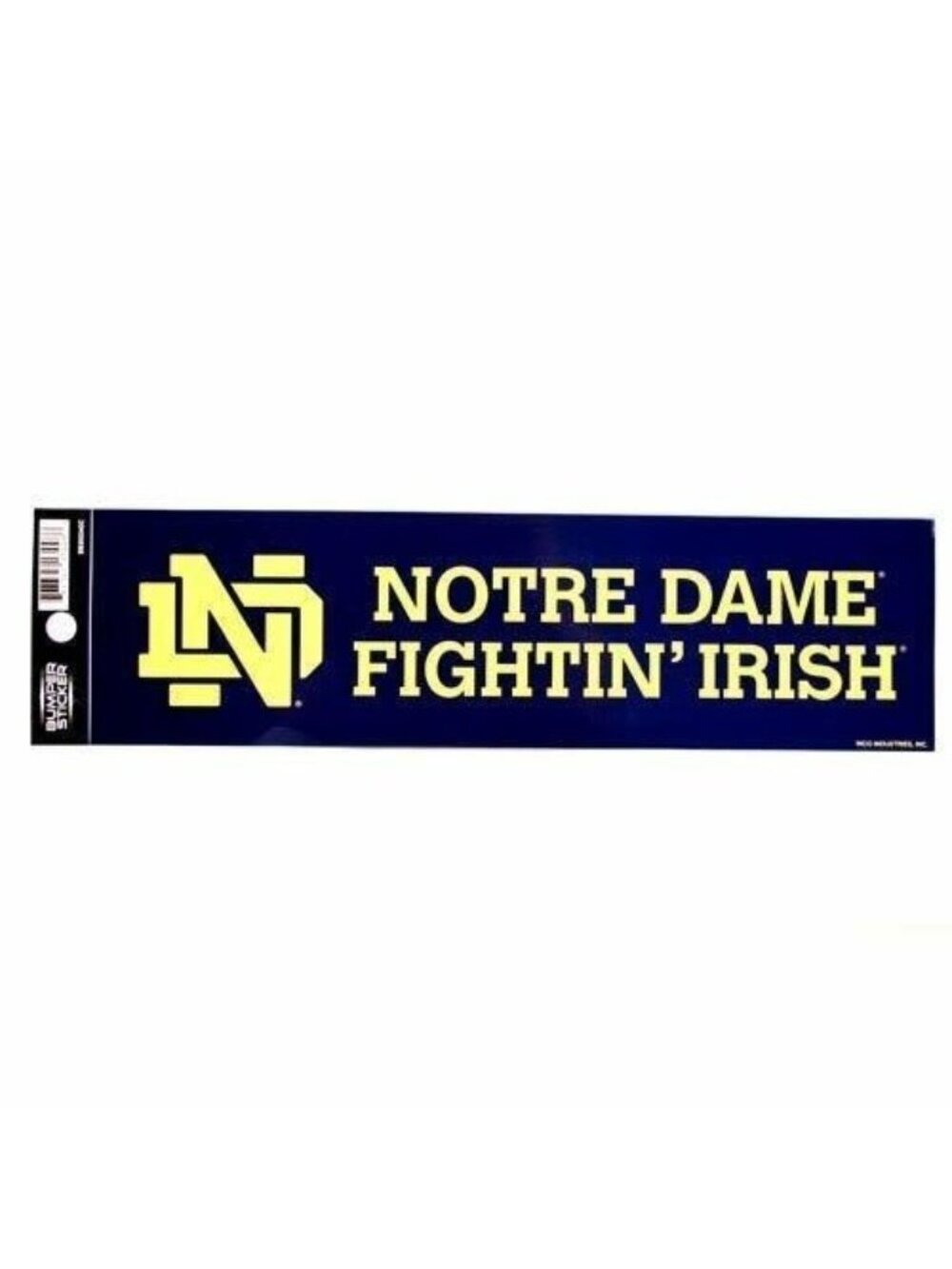 Notre Dame Fighting Irish Bumper Sticker NCAA 12X3